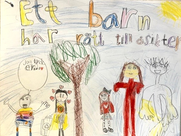 Barnteckning om de barnens rättigheter